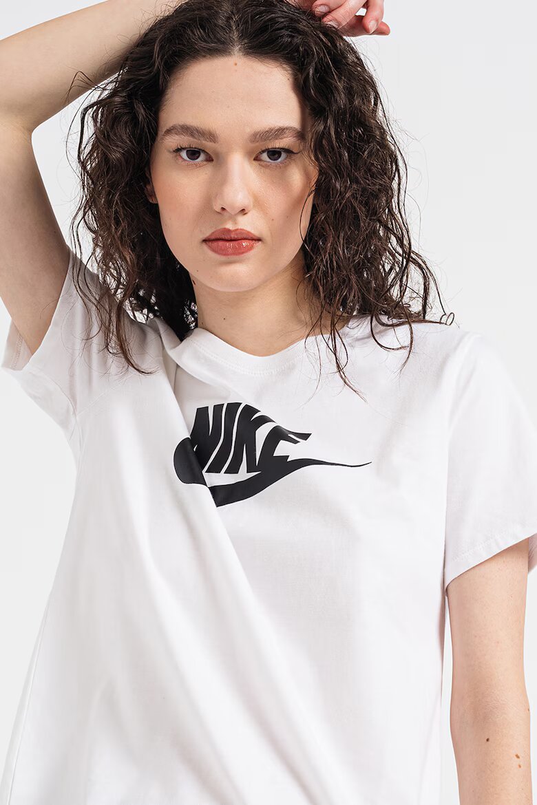 Nike Тениска с лого Essentials Бял