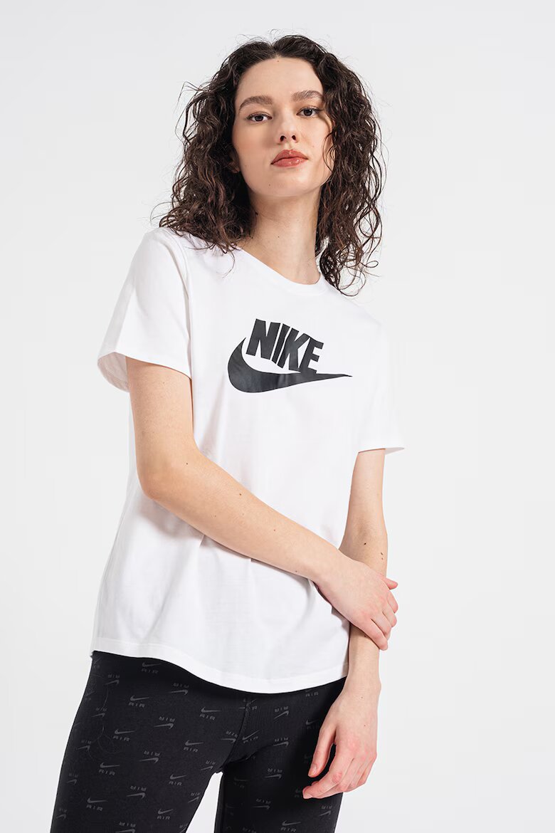 Nike Тениска с лого Essentials Бял