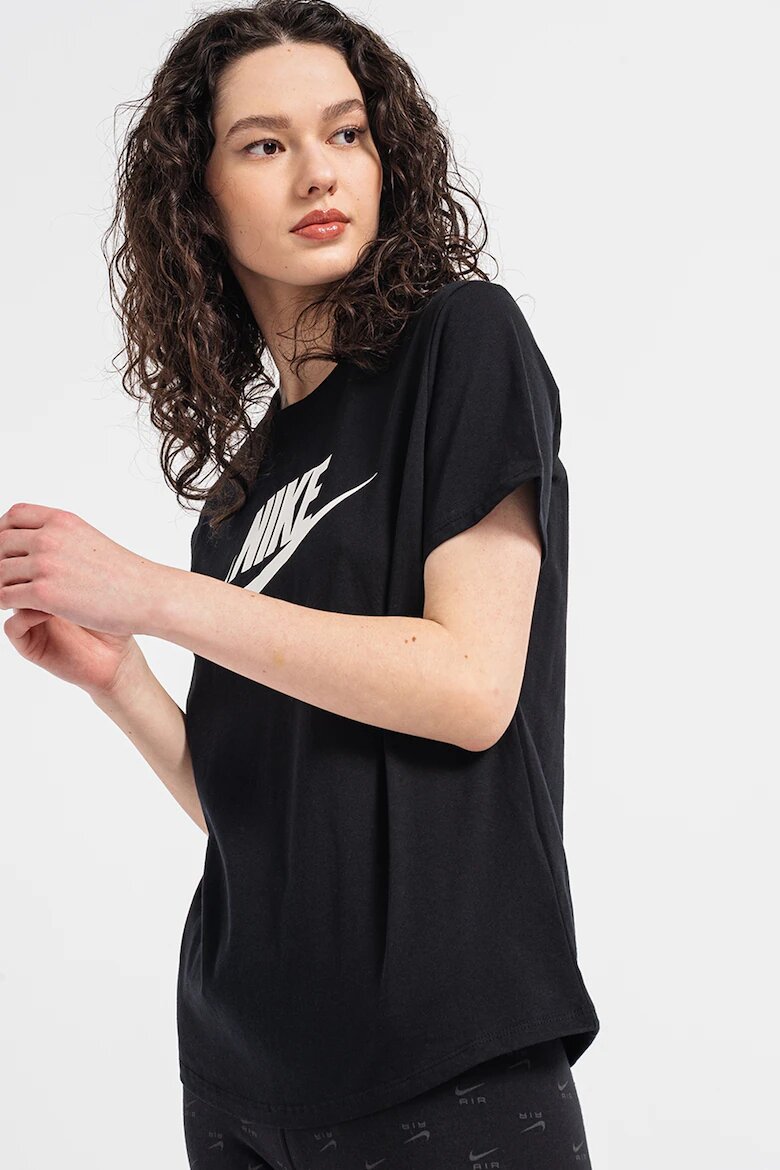 Nike Тениска с лого Essentials Черен