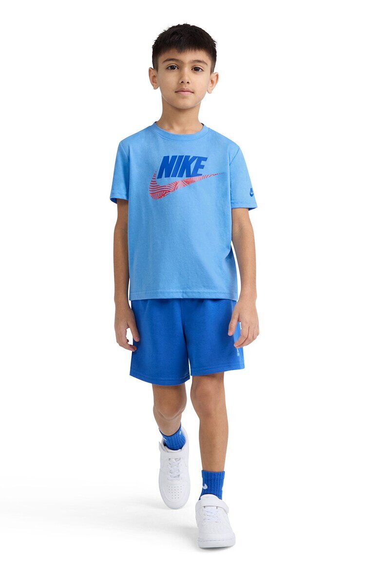 Nike Тениска с лого и къс панталон - 2 части Червен/Пастелносин/Кралско Синьо