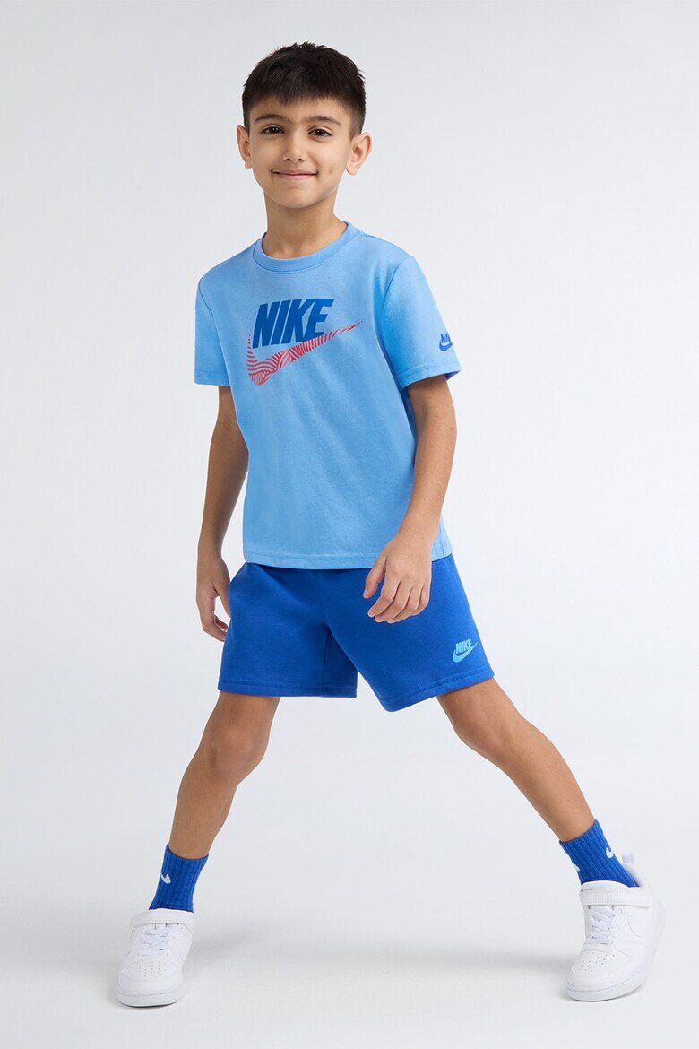 Nike Тениска с лого и къс панталон - 2 части Червен/Пастелносин/Кралско Синьо
