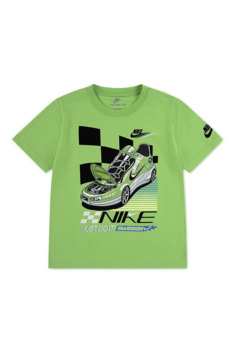 Nike Тениска с памук с овално деколте Бледозелен