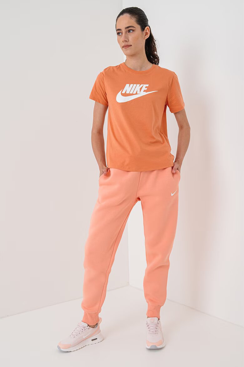 Nike Тениска Sportswear Essentials с лого Розова сьомга/Бял