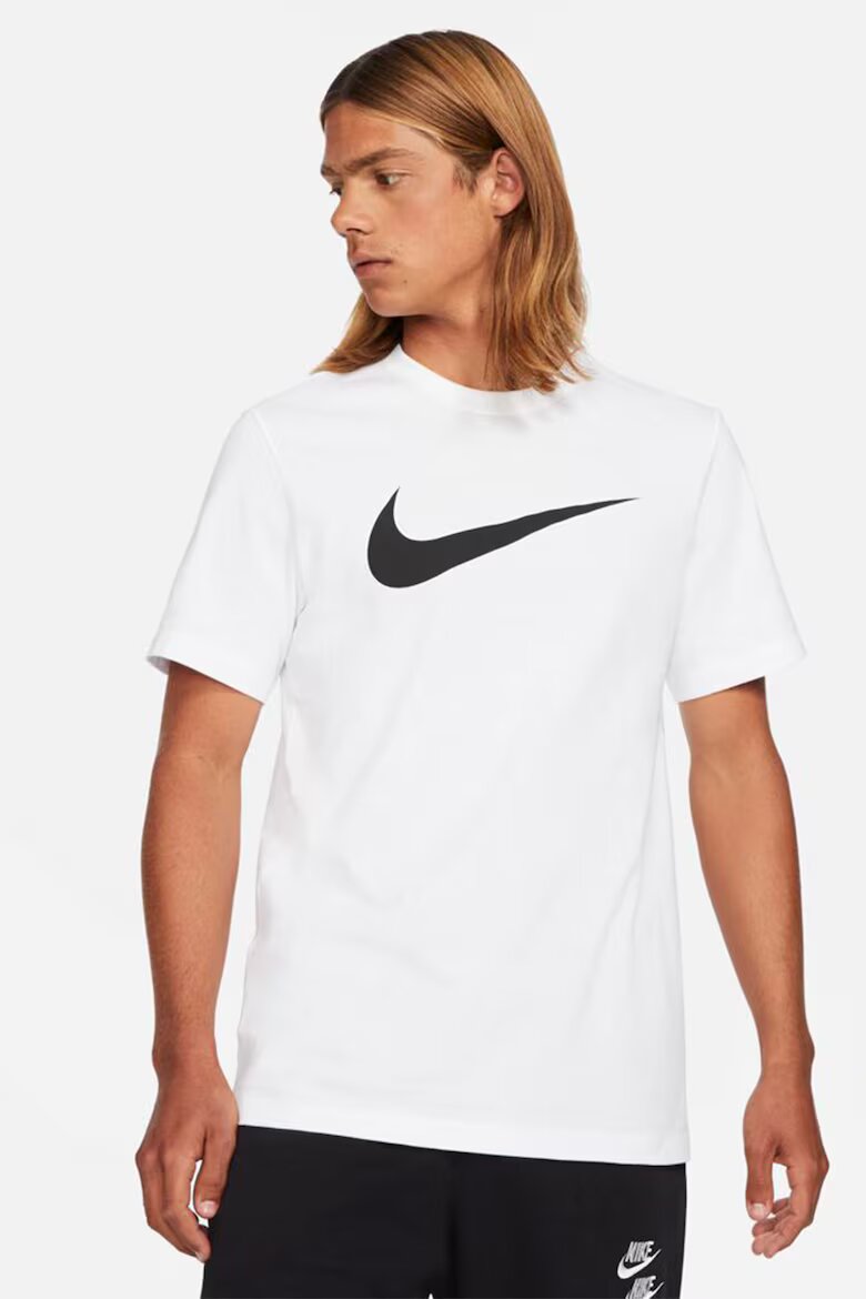 Nike Тениска Sportswear Swoosh с лого Бял