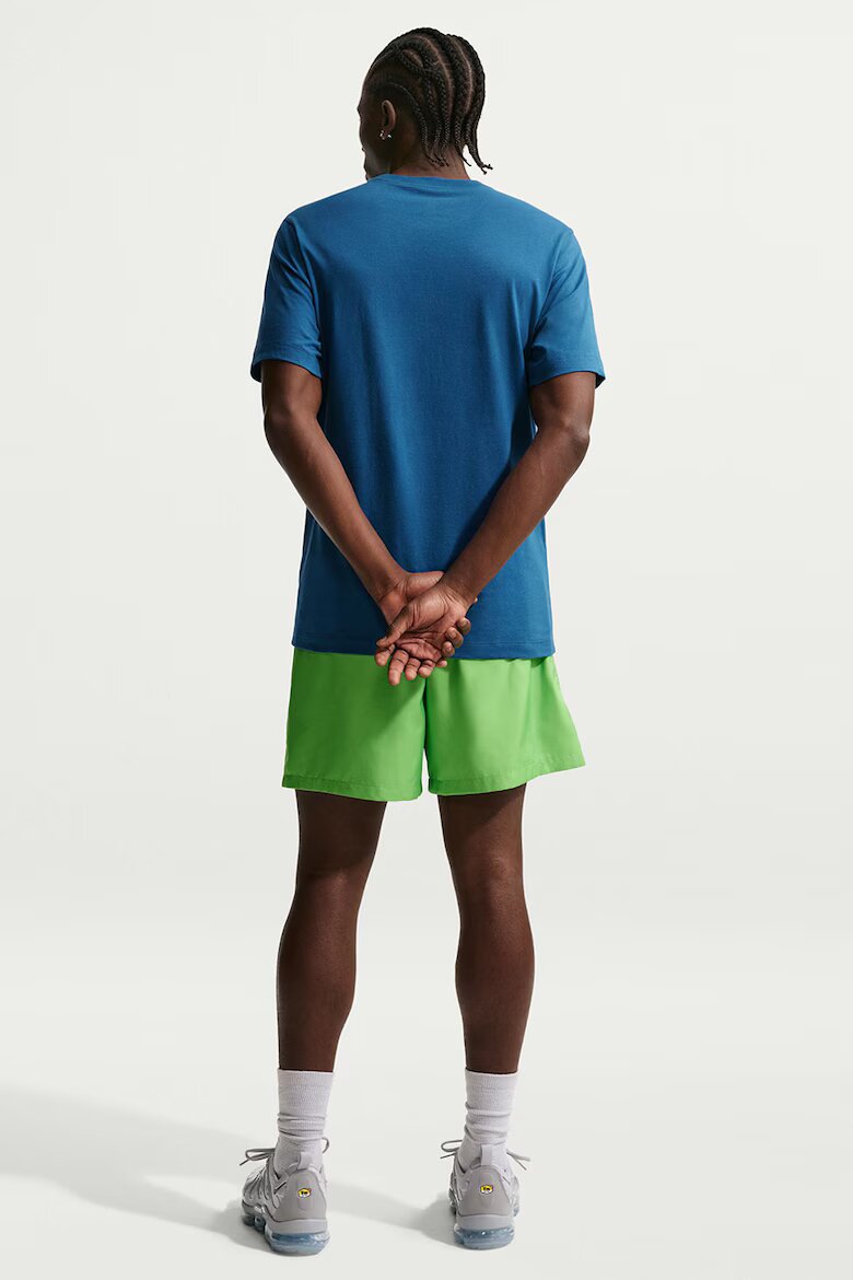 Nike Тениска Sportswear Swoosh с лого Лайм зелено/Син