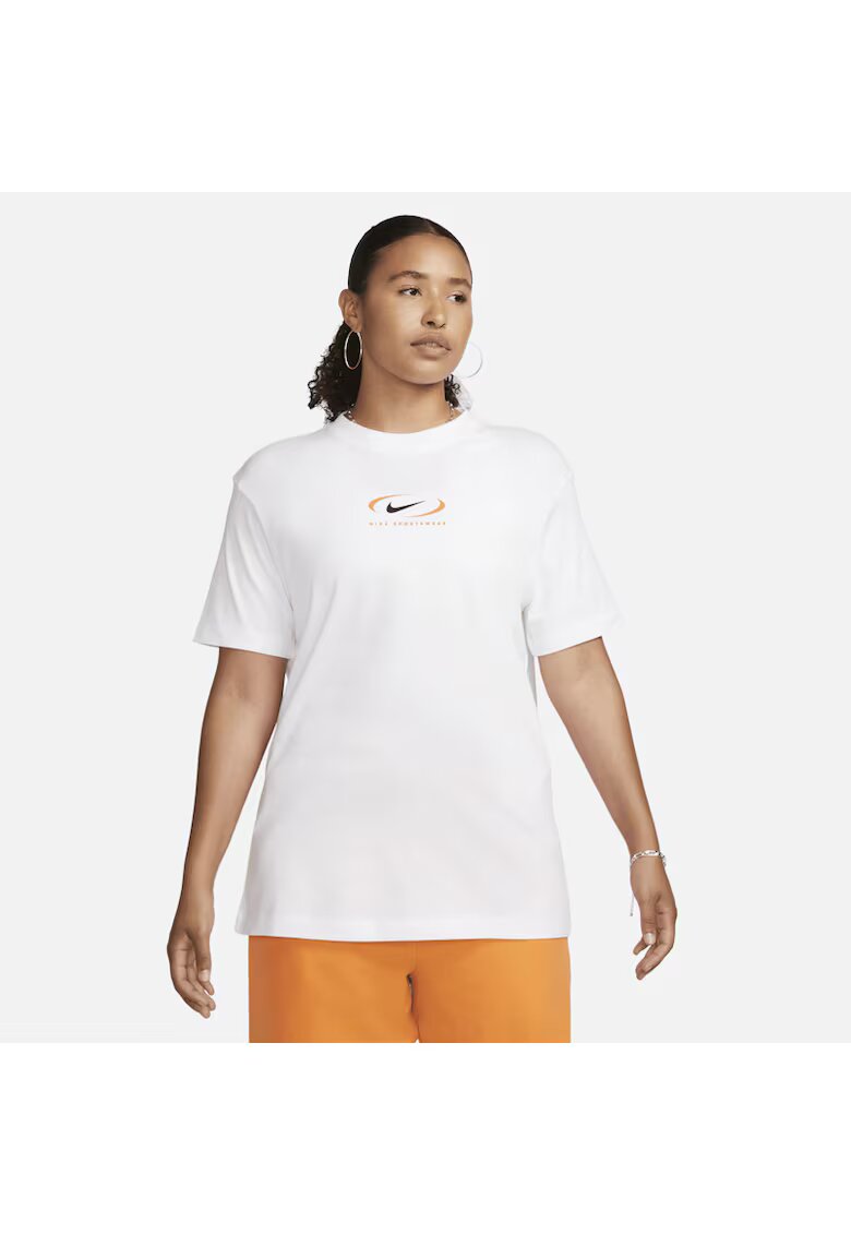 Nike Тениска W Nsw tee BF print SWSH - FN7722-100 - Дамска -