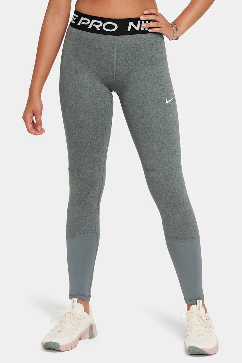 Nike Тренировъчен клин с Dri-FIT Бял/Черен/Сив меланж