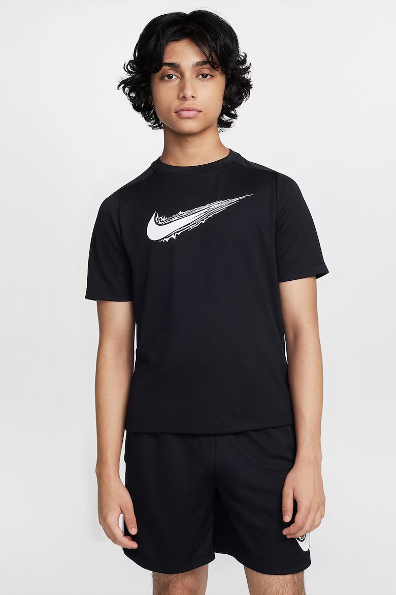 Nike Тренировъчна тениска Multi Бял/Черен