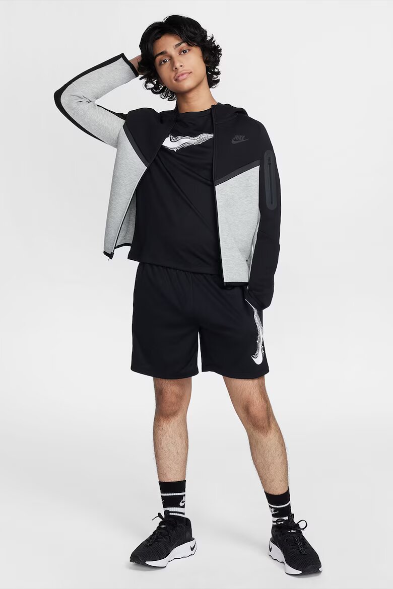 Nike Тренировъчна тениска Multi Бял/Черен