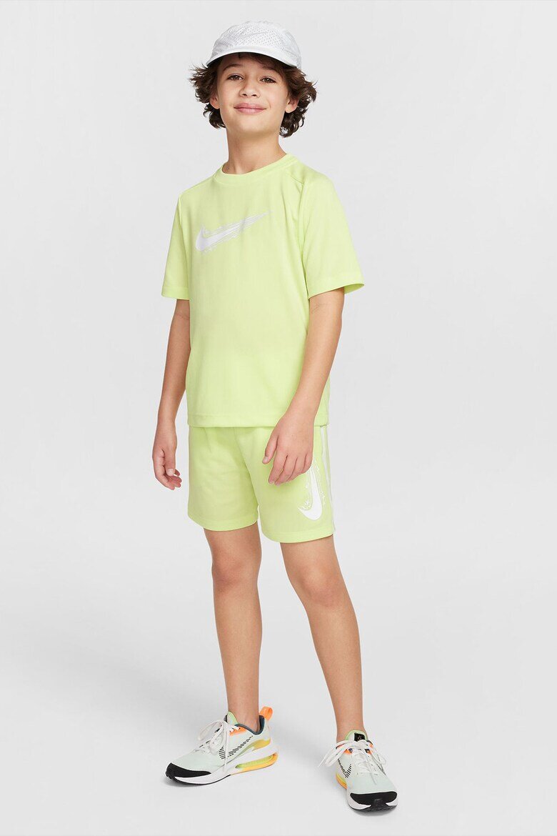 Nike Тренировъчна тениска Multi Бял/Лайм зелено