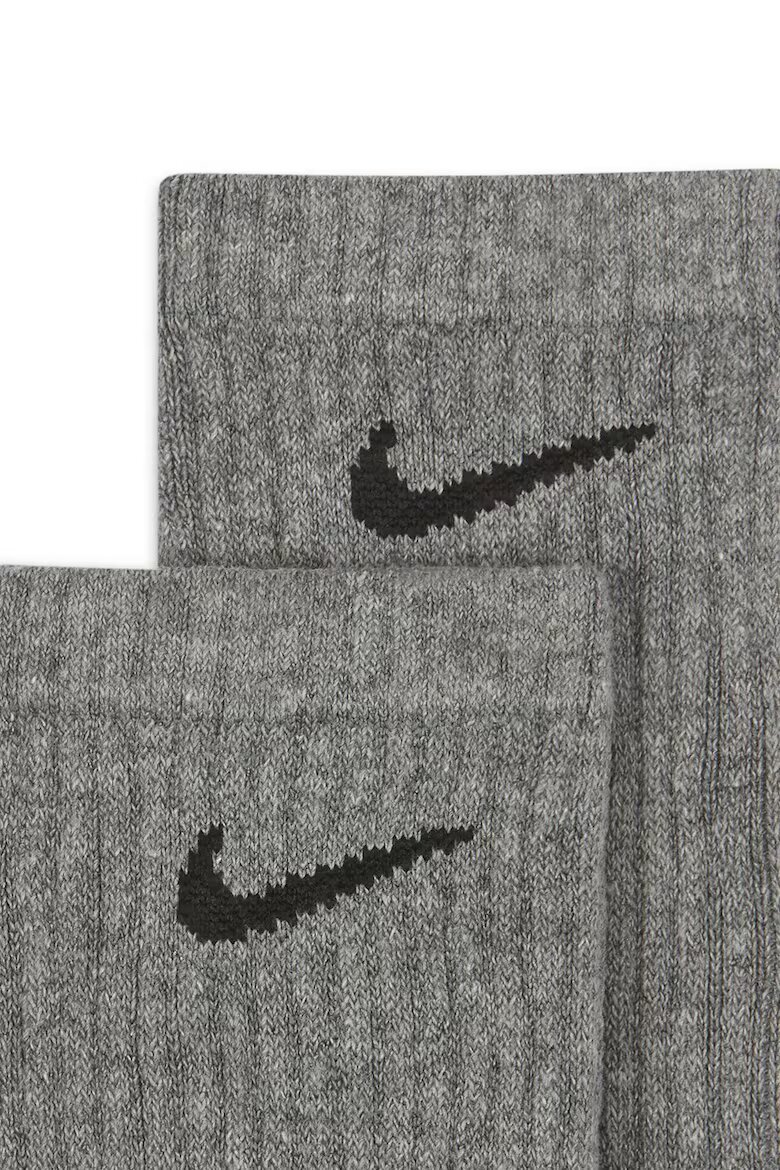 Nike Тренировъчни дълги чорапи Everyday - 6 чифта Черен/Сив меланж