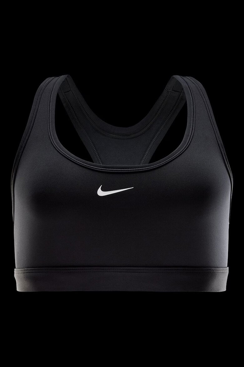 Nike Тренировън сутиен с изрязан гръб Бял/Черен