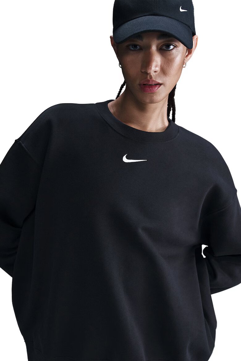 Nike Уголемен суитшърт с паднали ръкави Черен