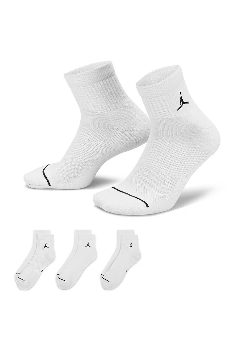 Nike Унисекс баскетболни чорапи - 3 чифта Бял