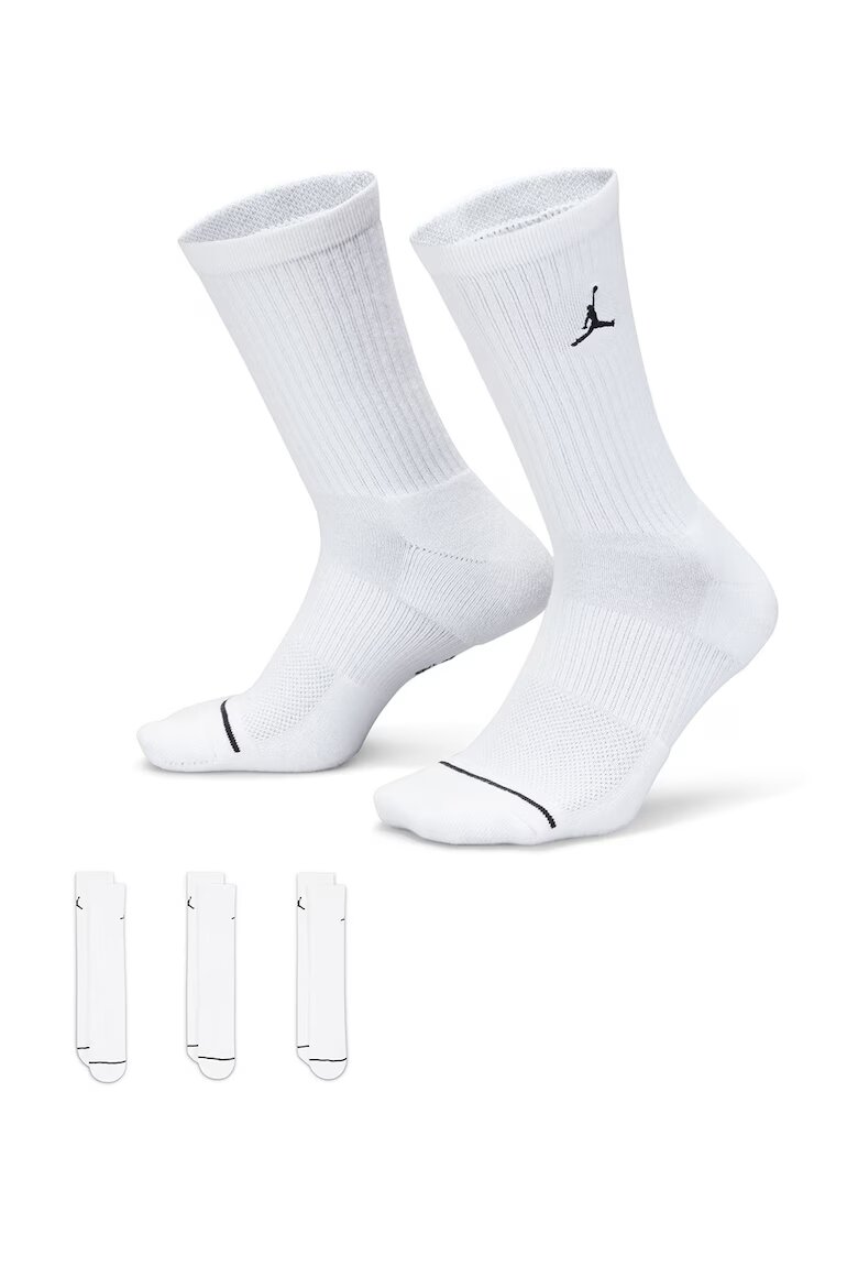 Nike Унисекс баскетболни чорапи - 3 чифта Бял