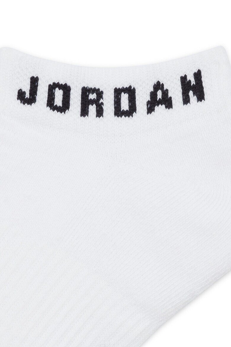 Nike Унисекс чорапи Jordan с лого - 3 чифта Бял/Черен/Сив меланж