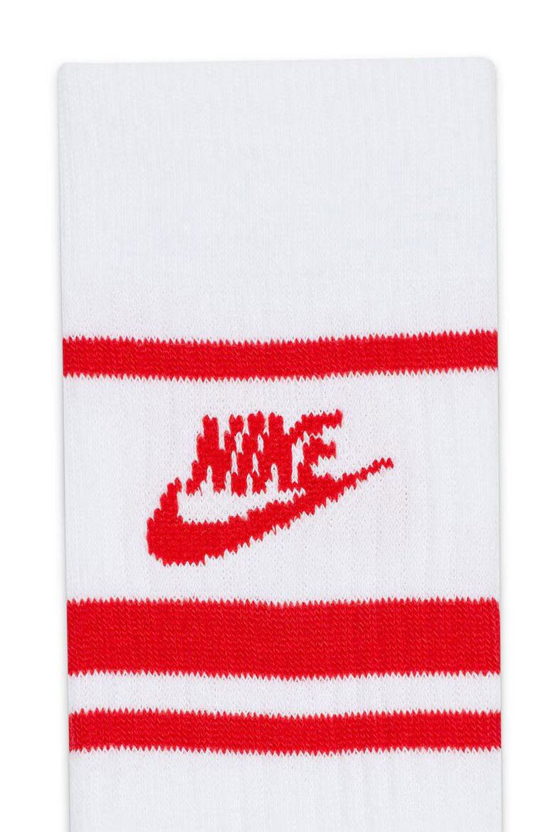 Nike Унисекс чорапи с лого - 3 чифта Червен/Бял
