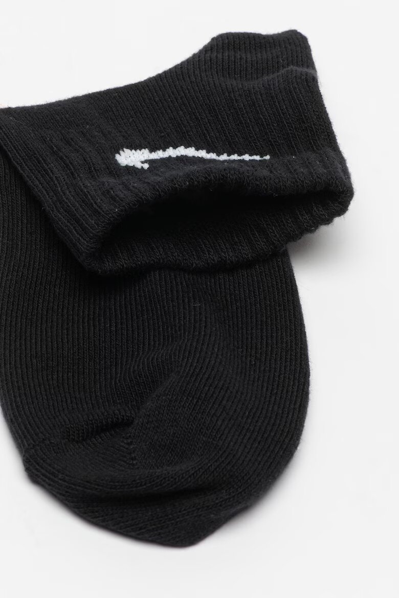 Nike Унисекс фитнес чорапи Everyday Lightweight с Dri-FIT - 3 чифта Черен