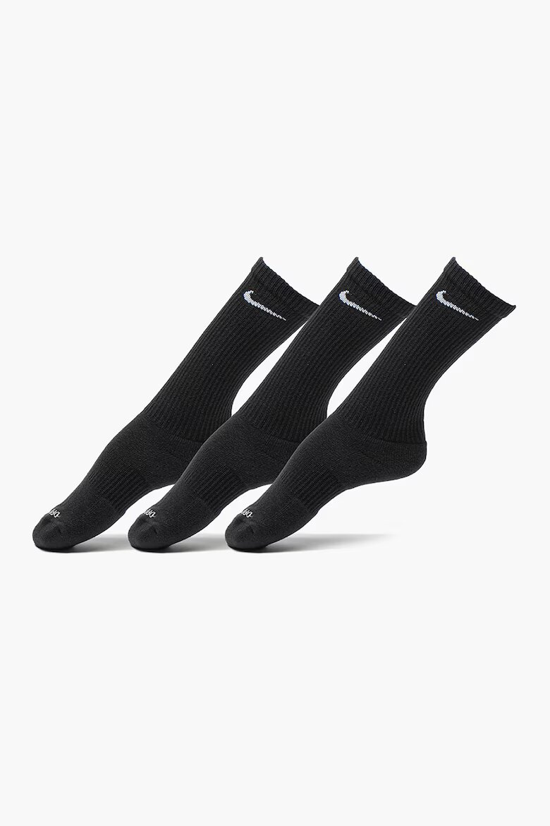 Nike Унисекс фитнес чорапи Everyday Plus - 3 чифта Черен