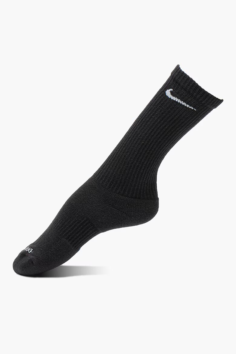 Nike Унисекс фитнес чорапи Everyday Plus - 3 чифта Черен