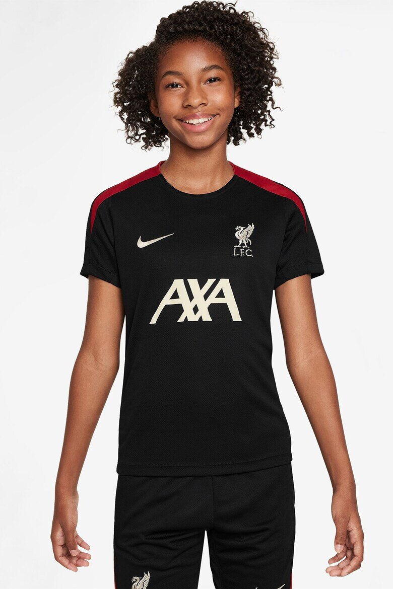 Nike Унисекс футболна тениска LFC с лого и контрасти Червен/Черен