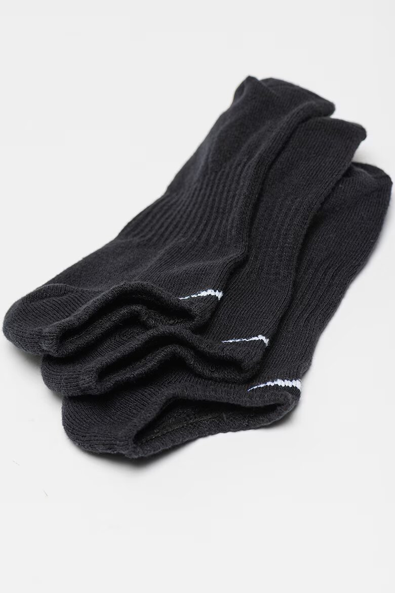 Nike Унисекс омекотени тренировъчни чорапи Everyday - 3 чифта Избеляло черно
