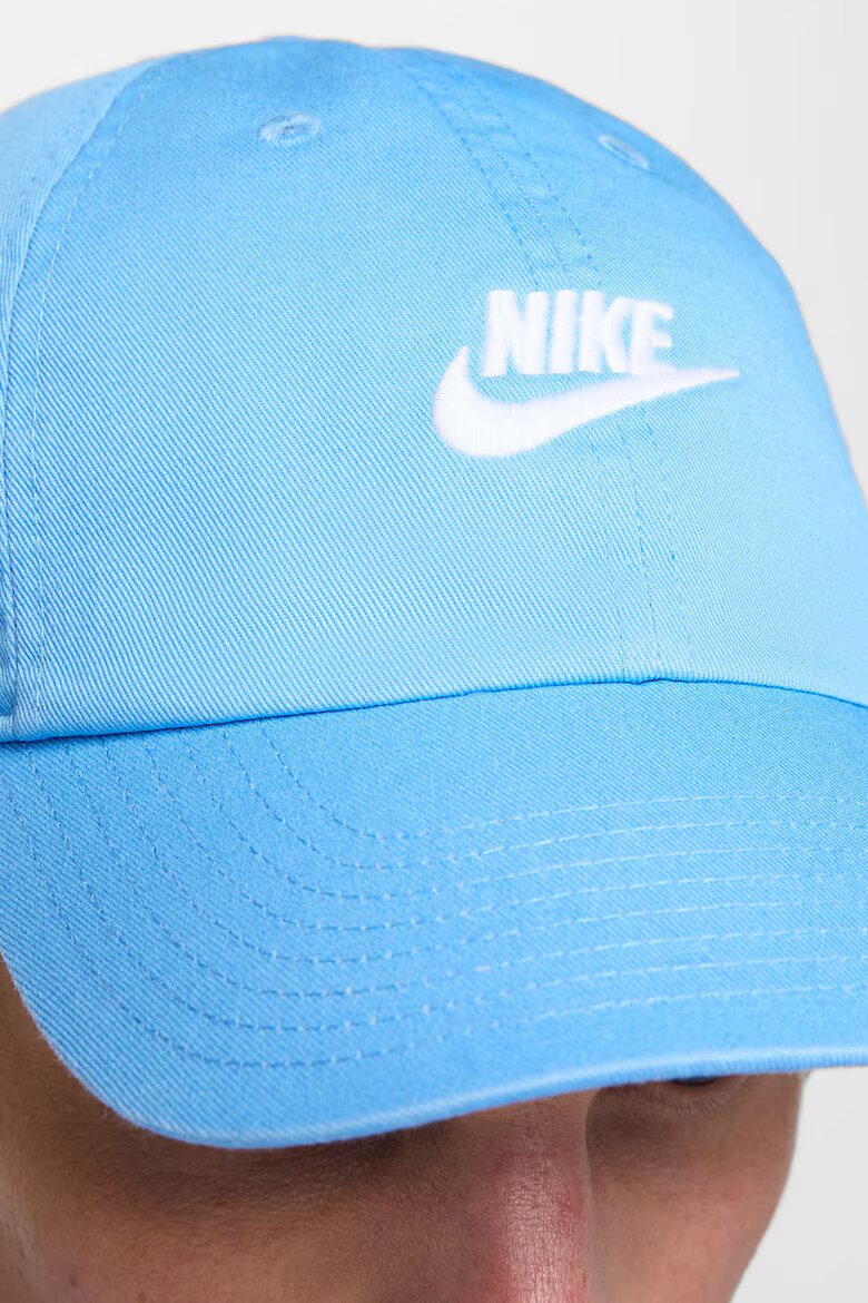Nike Унисекс регулируема шапка Fly с бродирано лого Бял/Светлосин