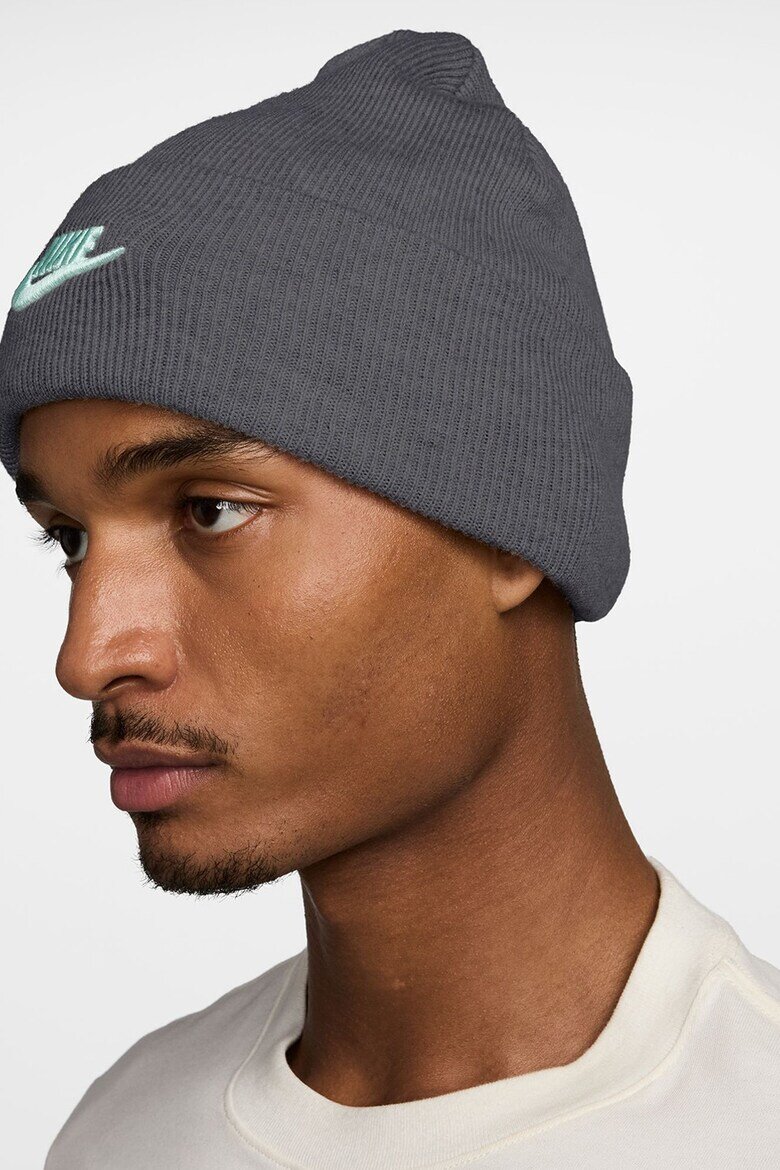 Nike Унисекс шапка Peak с бродирано лого Tъмносив