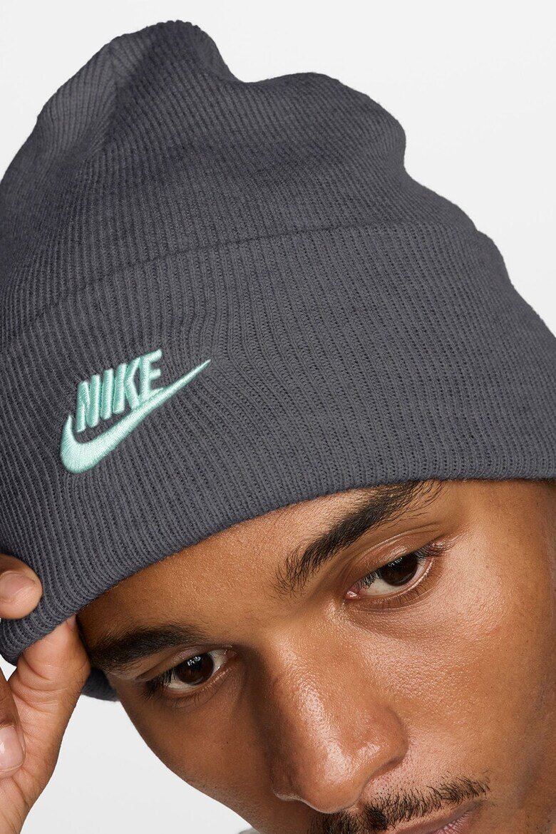 Nike Унисекс шапка Peak с бродирано лого Tъмносив