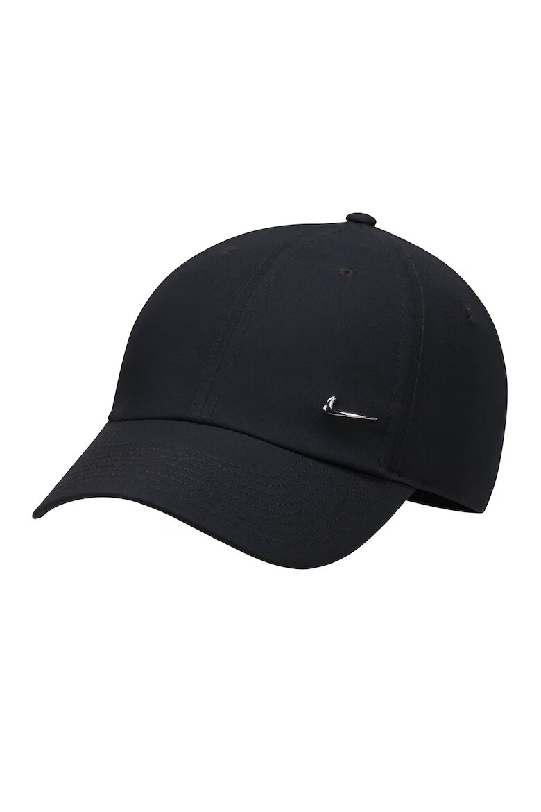 Nike Унисекс шапка с метален монограм Избеляло черно