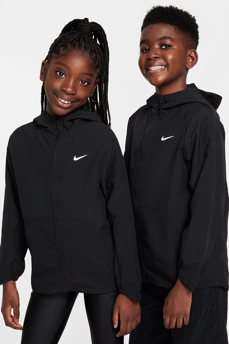 Nike Унисекс тренировъчно яке с качулка Черен