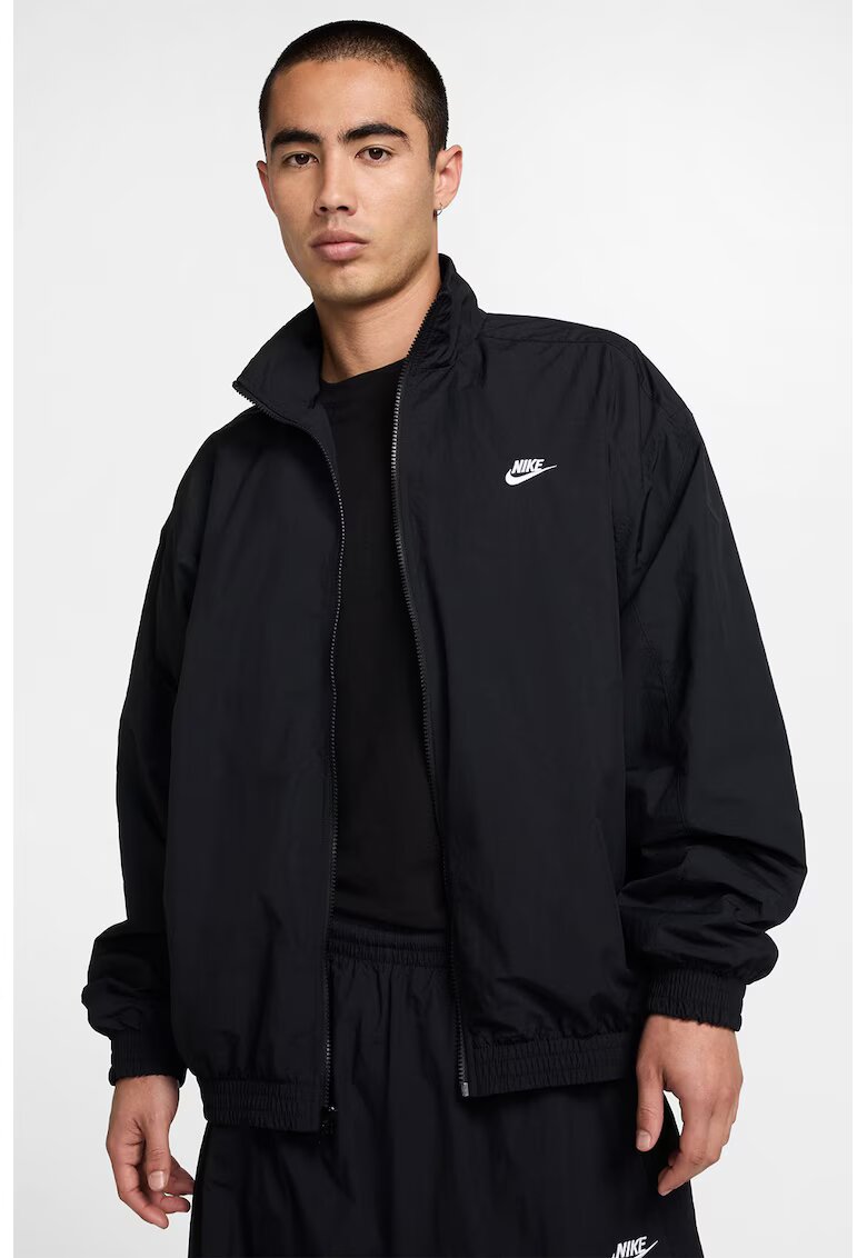 Nike Яке бомбър CLUB с цип - Бял/Черен