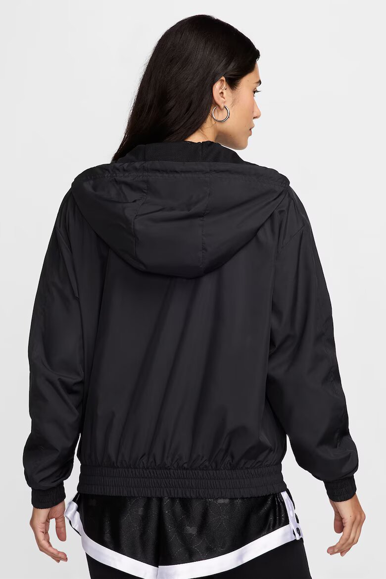 Nike Яке с качулка и UV защита Черен