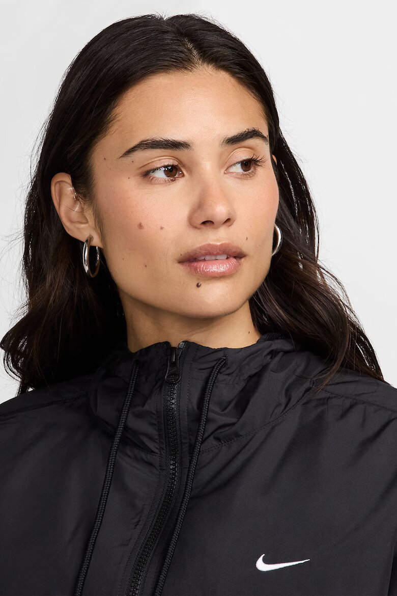 Nike Яке с качулка и UV защита - Черен