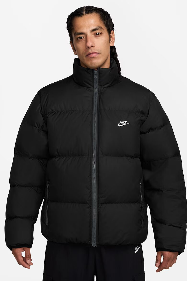 Nike Зимно яке с джобове с цип Черен