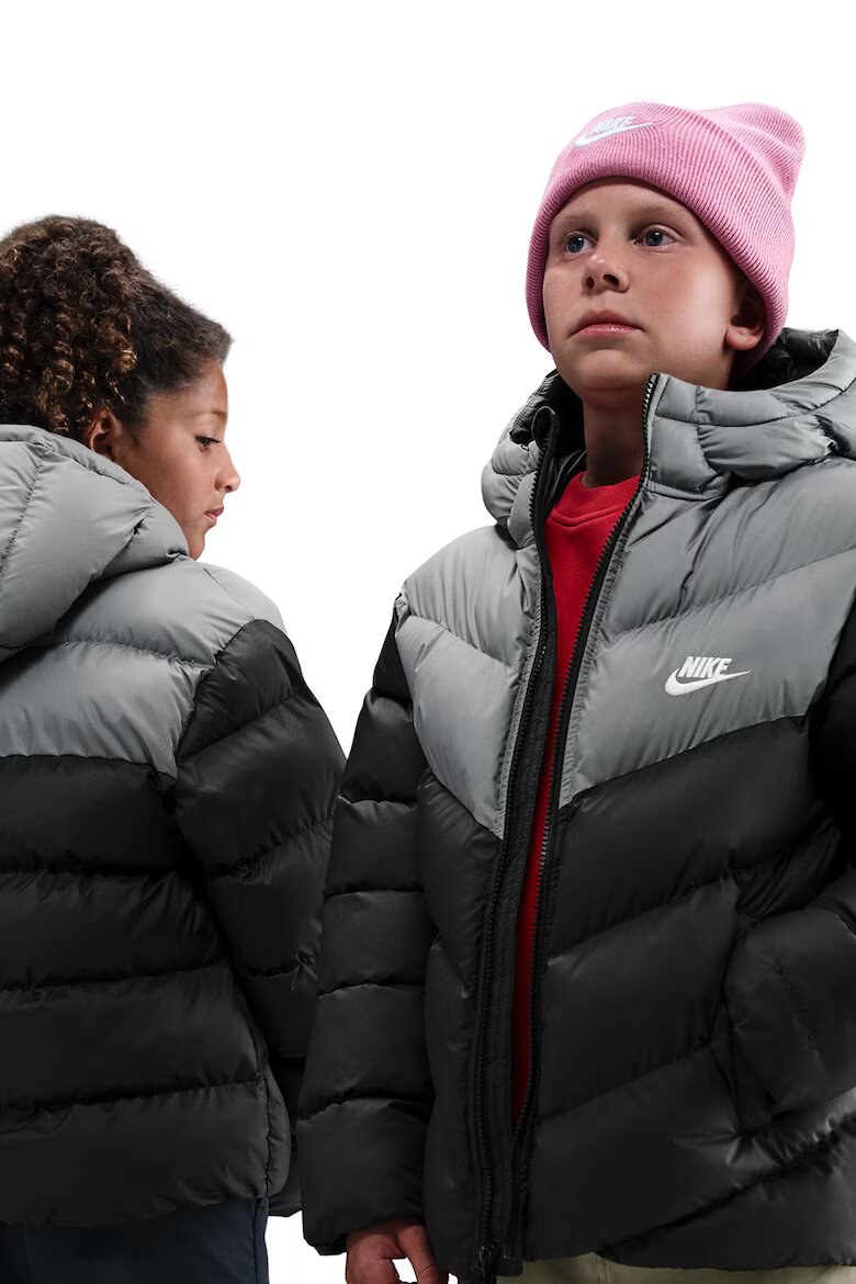 Nike Зимно яке Sportswear Черен/Сив