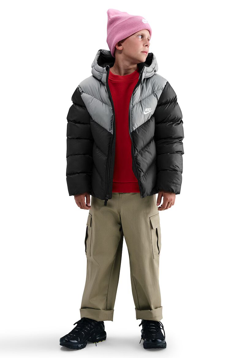 Nike Зимно яке Sportswear Черен/Сив