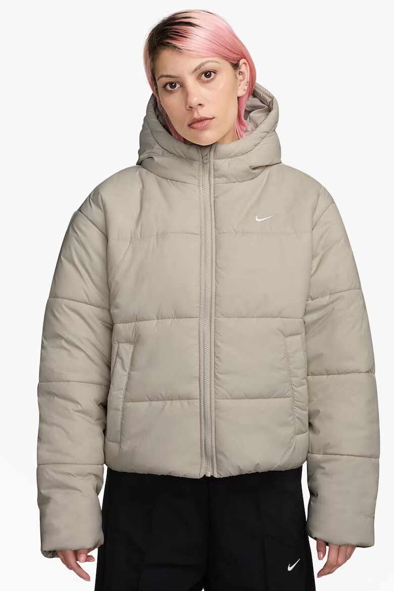 Nike Зимно яке Therma-FIT с качулка Светло бежово