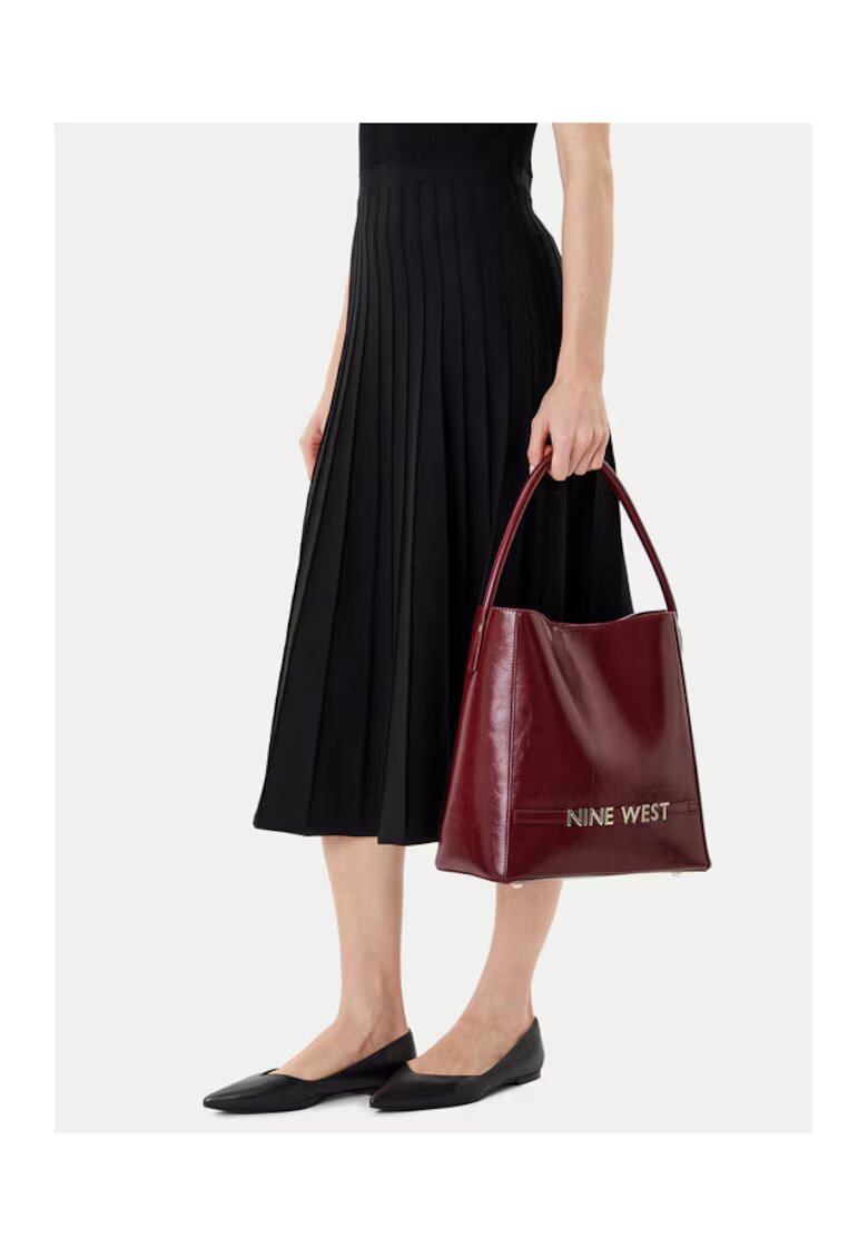 NINE WEST Дамска чанта модел CEO-UTAH-LDA8011 - бордо - текстил