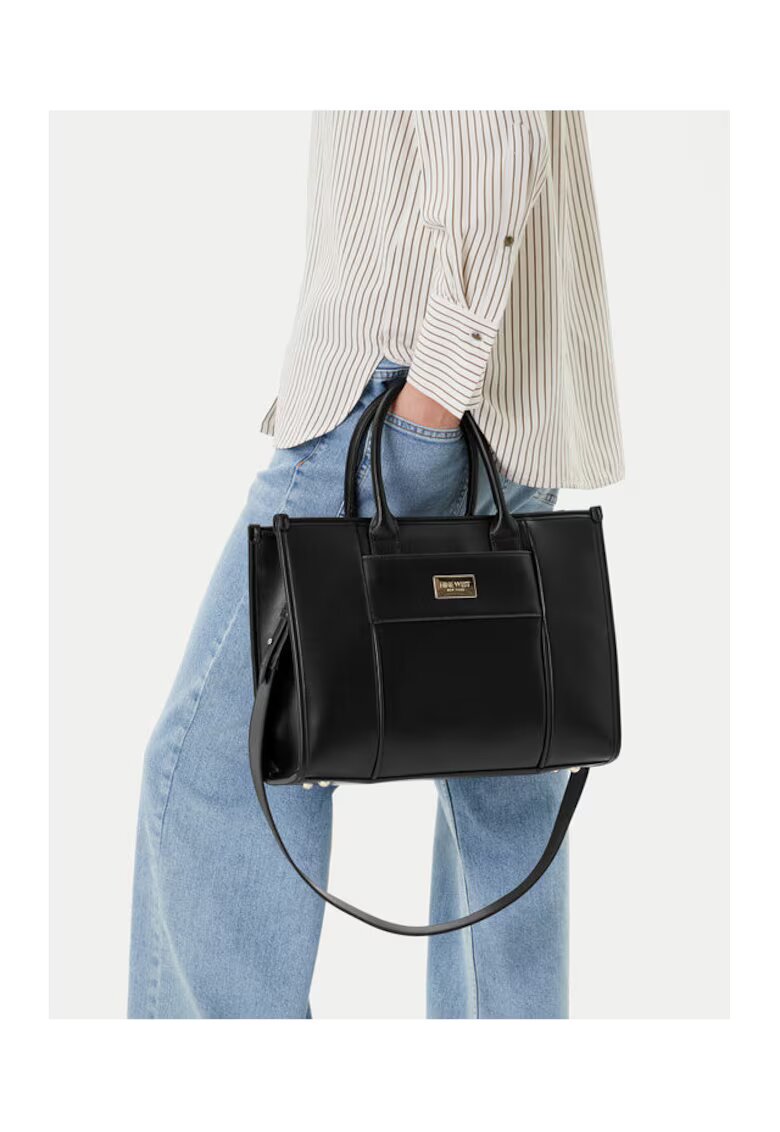NINE WEST Дамска чанта модел EO-KENTUCKY-LDA8168 - черна - текстил