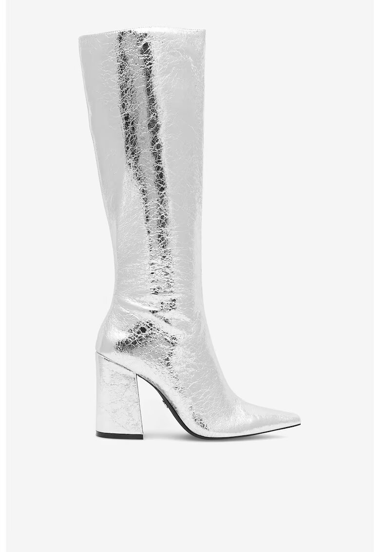 NINE WEST Дамски ботуши 5905588152675 - Синтетични - Сребърни