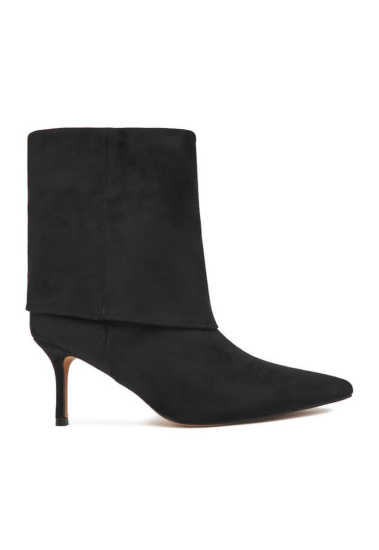 NINE WEST Дамски ботуши на ток - синтетични - черни
