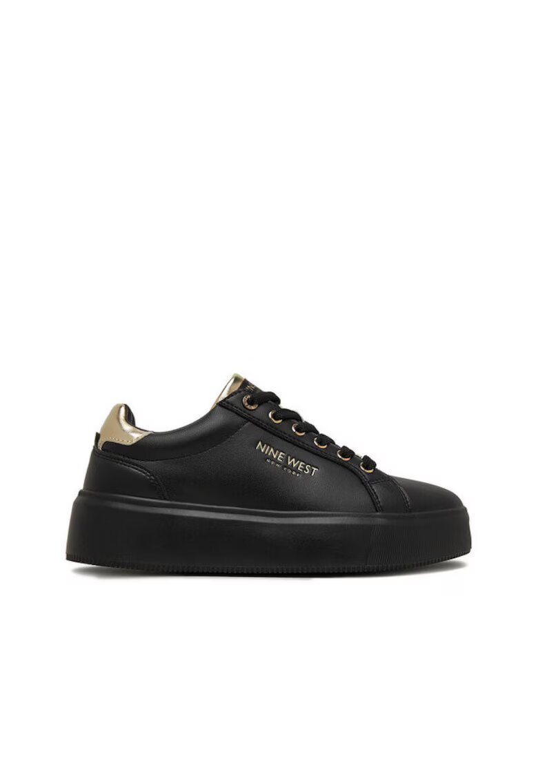 NINE WEST Дамски кецове черни/златисти