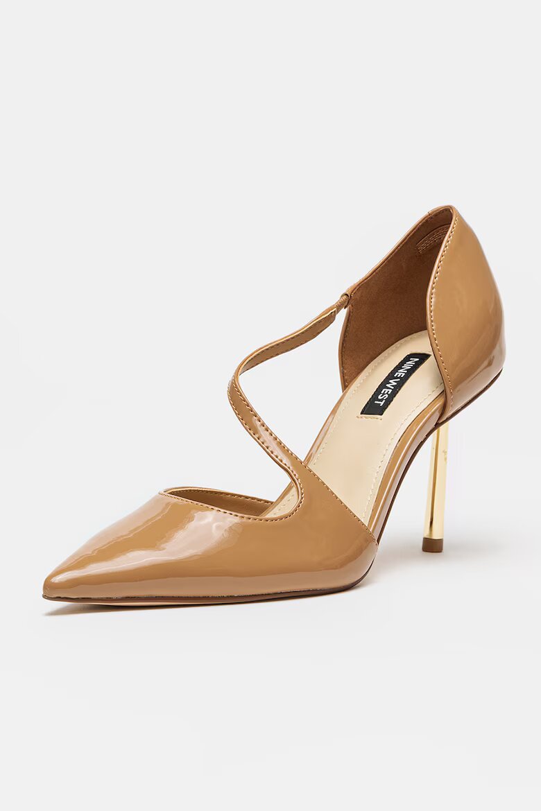 NINE WEST Лачени обувки стилето Dolen Светлокафяв