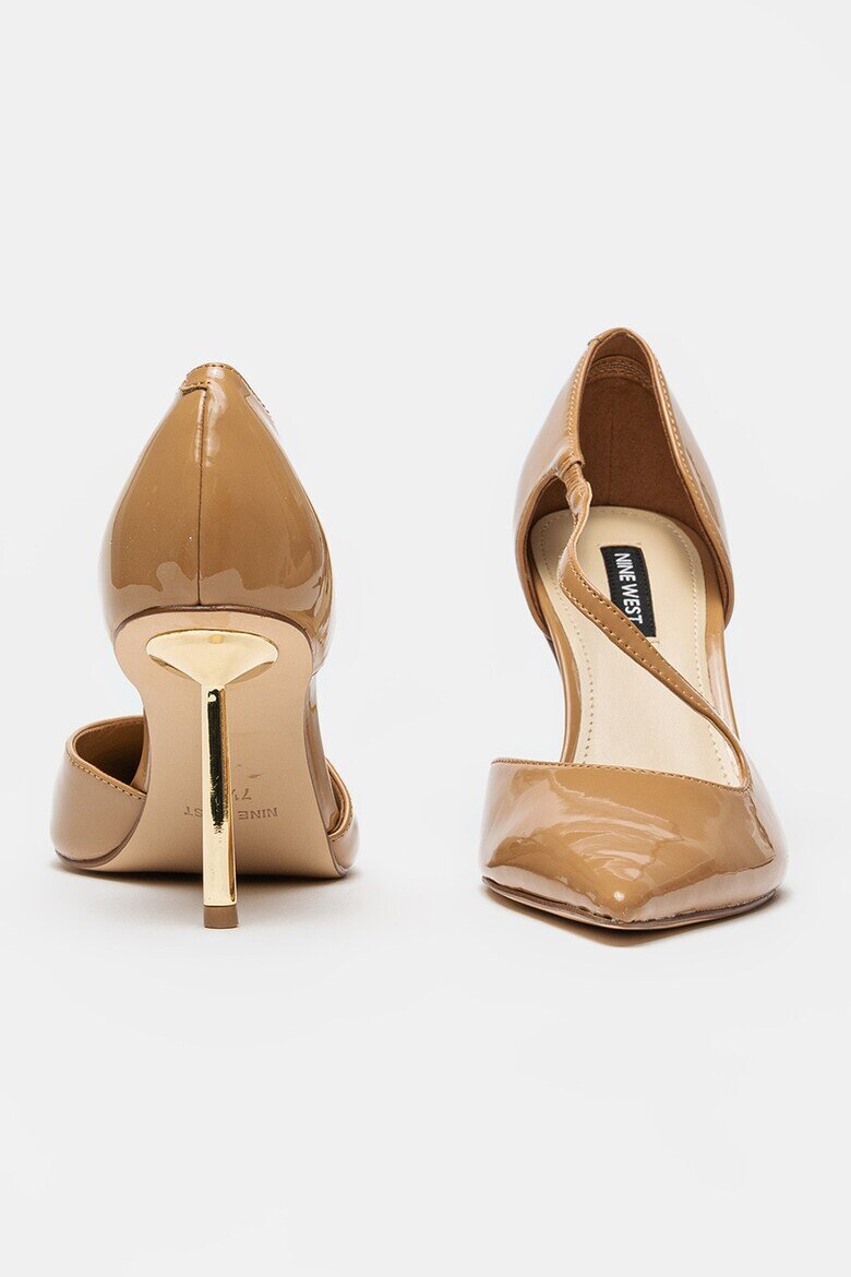 NINE WEST Лачени обувки стилето Dolen Светлокафяв