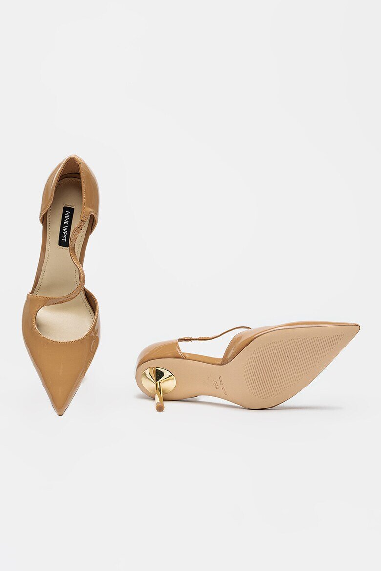 NINE WEST Лачени обувки стилето Dolen Светлокафяв