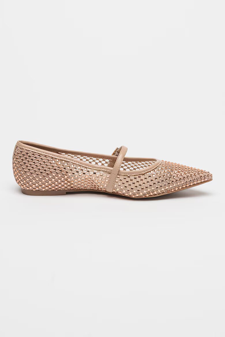 NINE WEST Мрежести пантофки Bray с остър връх Прашно розово