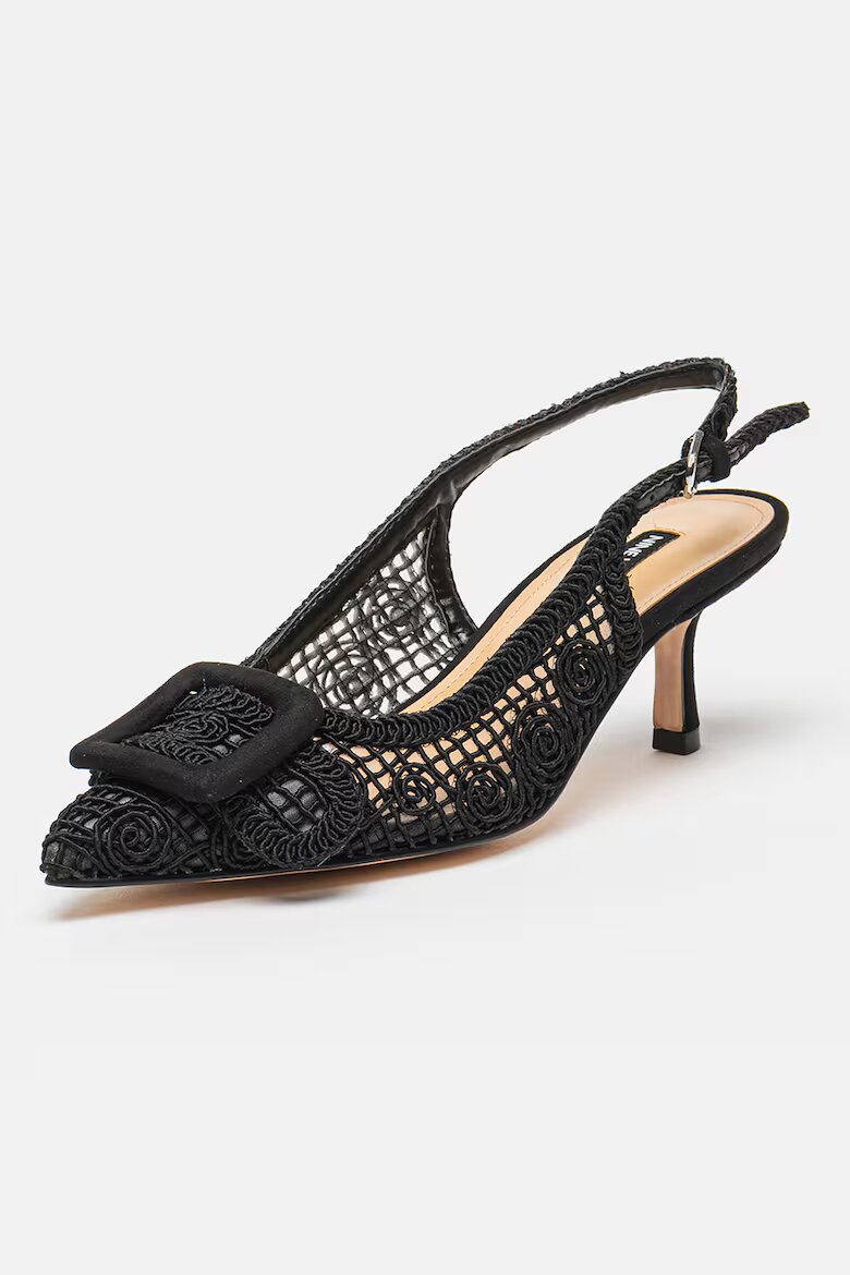 NINE WEST Обувки Nolla с котешки ток Черен