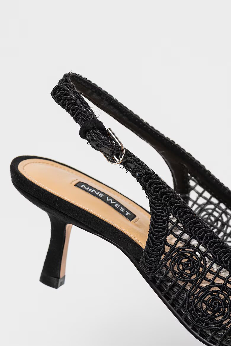 NINE WEST Обувки Nolla с котешки ток Черен
