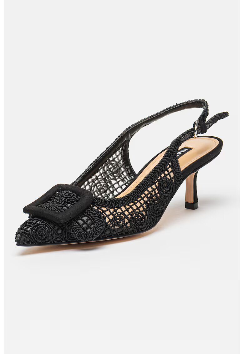 NINE WEST Обувки Nolla с котешки ток - Черен